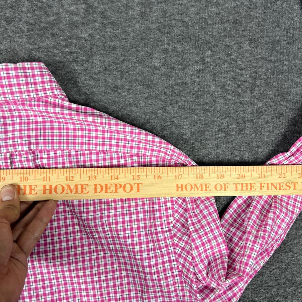 Ralph Lauren Button Down Shirt Mens Medium Pink Gingham Check Long Sleeve Preppy - Picture 7 of 9